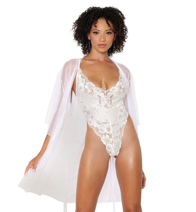 Lace Teddy & Robe Set