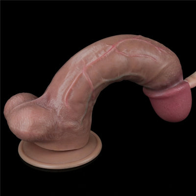 Dual Layered Platinum Dildo 10.5”